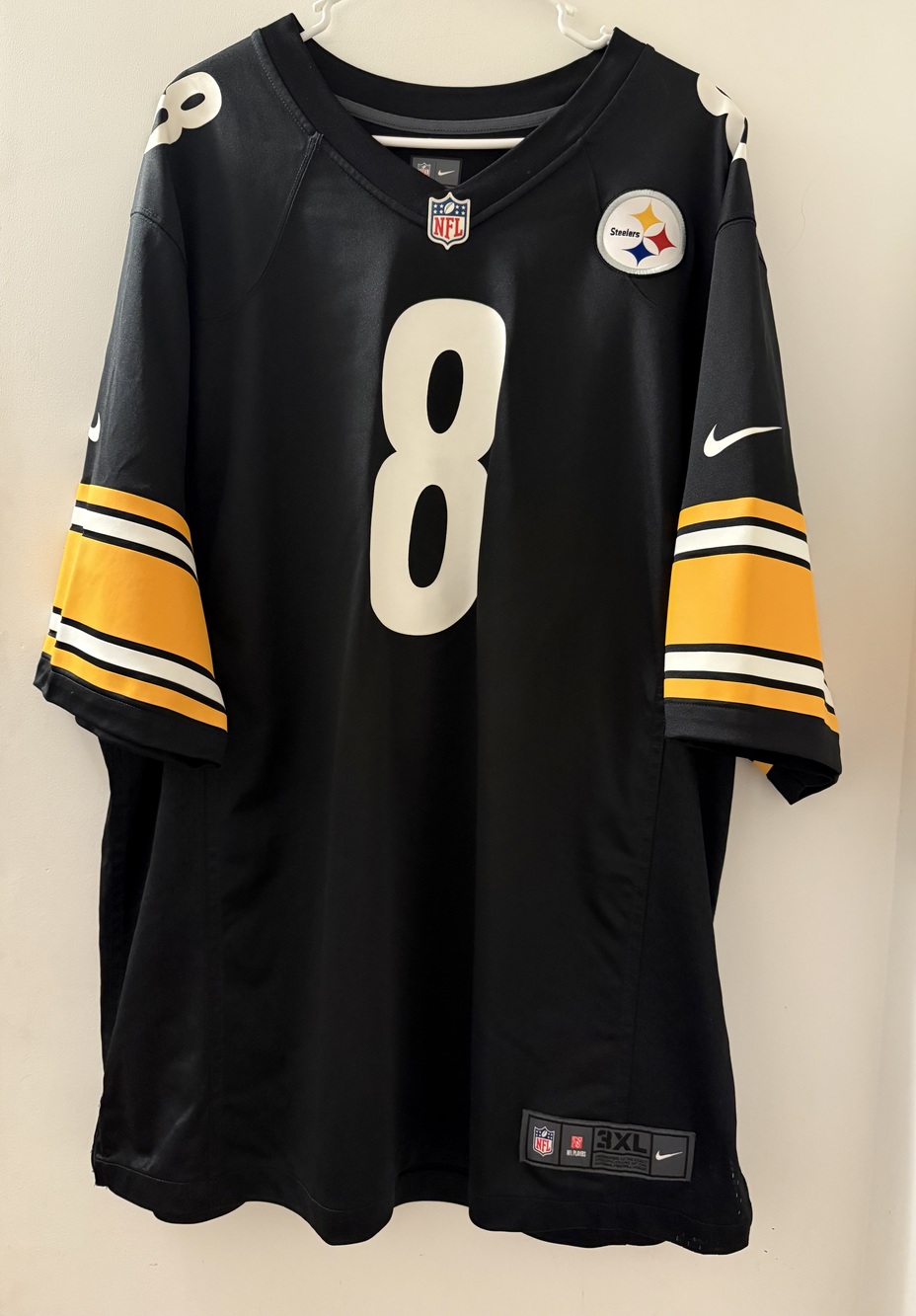 Nike Pittsburg Steelers Jersey Authentic, 3XL #8  Pre-used